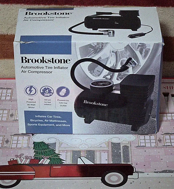 BROOKSTONE AUTOMATIVE TIRE INFLATOR AIR COMPRESSOR