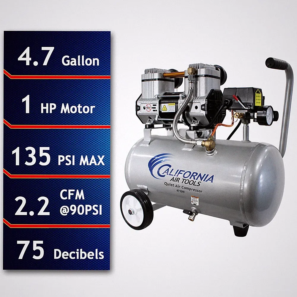 CALIFORNIA AIR TOOLS 4710W Quiet Oil-Free 1 Hp Air Compressor - NEW